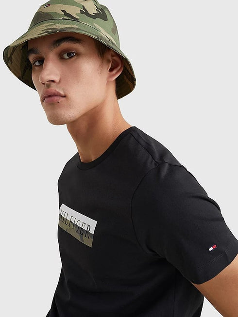 T-shirt Uomo con inserto camouflage Nero TOMMY HILFIGER- Francavilla Moda